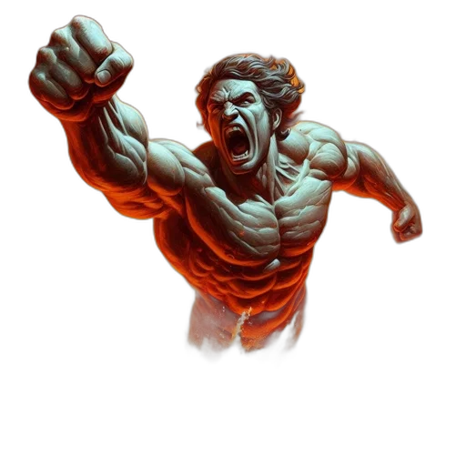 creature, face, concept art, 3d render transparent PNG cut-out