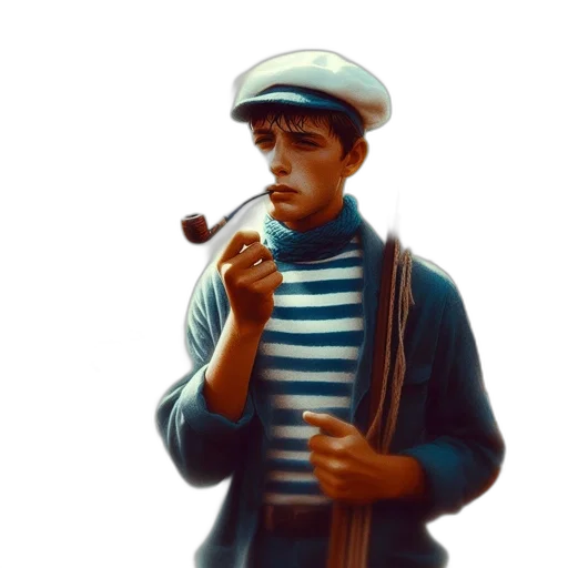 hat, staff, jacket, face transparent PNG cut-out