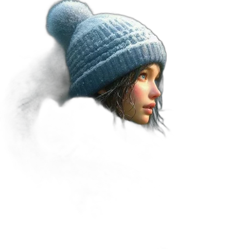 hat, face, jacket, staff transparent PNG cut-out