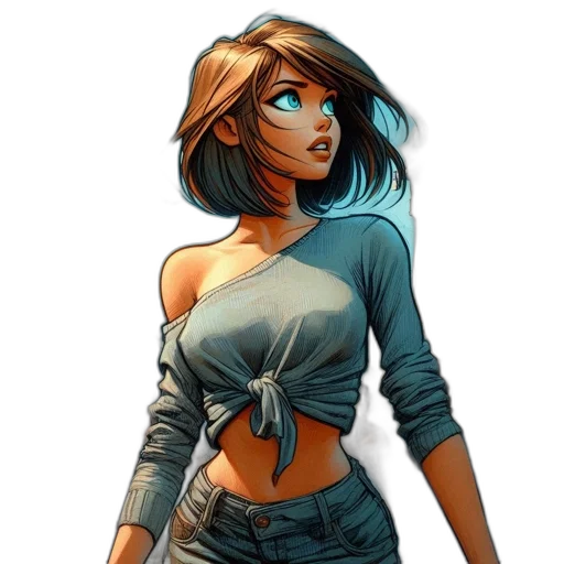 staff, jacket, comic book art, concept art transparent PNG cut-out