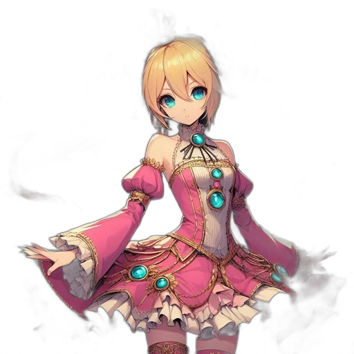 dress, staff, weapon, crown transparent PNG cut-out
