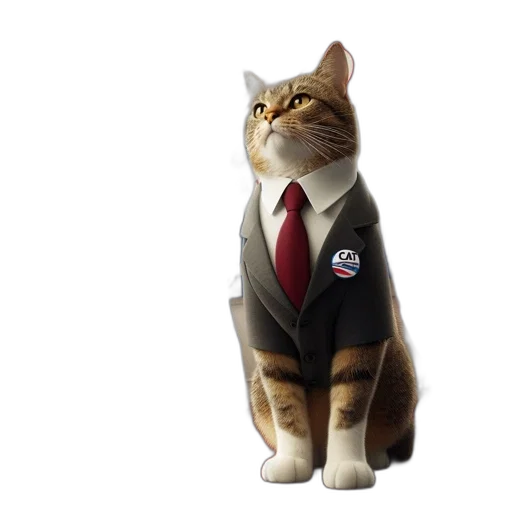 jacket, staff, animal, 3d render transparent PNG cut-out