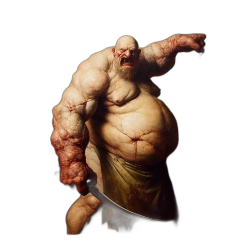creature, face, weapon, staff transparent PNG cut-out