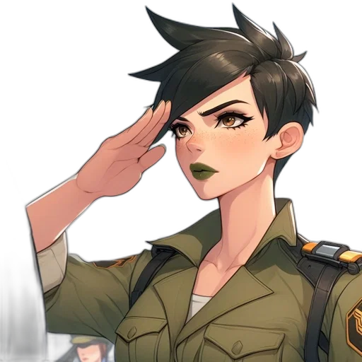staff, hat, face, anime transparent PNG cut-out