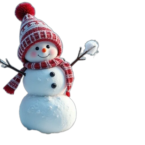 3d render, snow, our, snowman transparent PNG cut-out