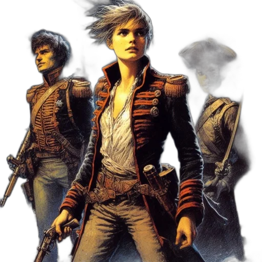 jacket, concept art, fantasy art, comic book art transparent PNG cut-out