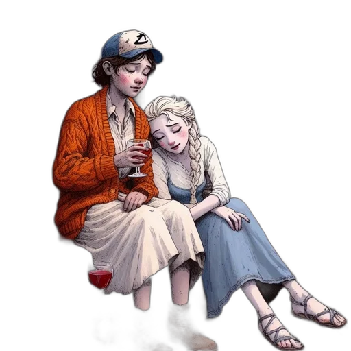 hat, concept art, oil painting, watercolor transparent PNG cut-out