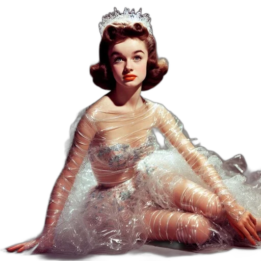 dress, crown, jewelry, creature transparent PNG cut-out