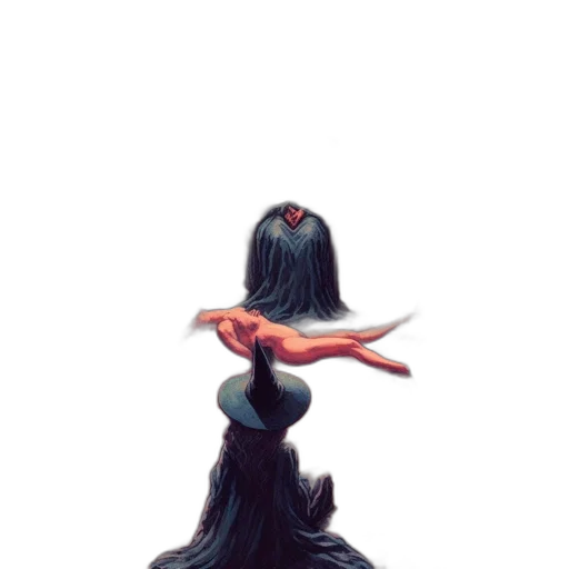 hair, dress, crown, creature transparent PNG cut-out