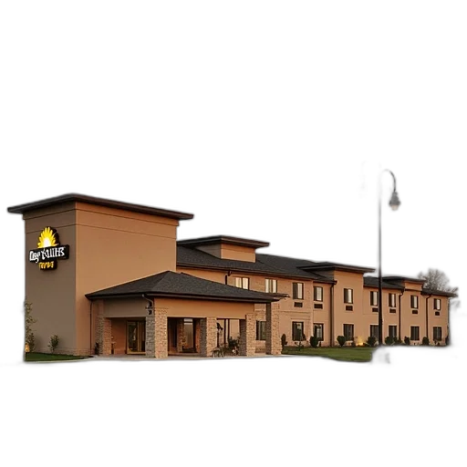 building, 3d render, days, inn transparent PNG cut-out