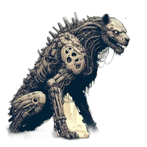 creature, animal, dragon, robot transparent PNG cut-out