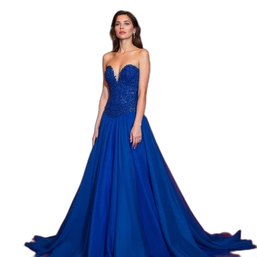 dress, blue, woman, gown transparent PNG cut-out