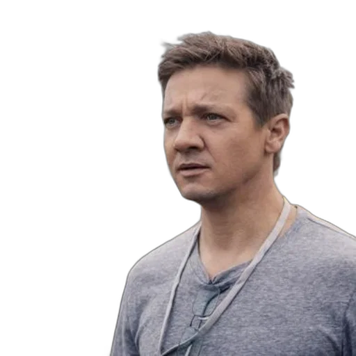 face, man, gray, t-shirt transparent PNG cut-out