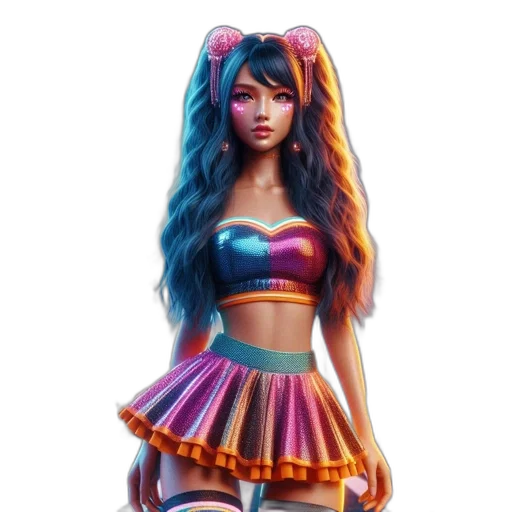dress, fantasy art, concept art, 3d render transparent PNG cut-out