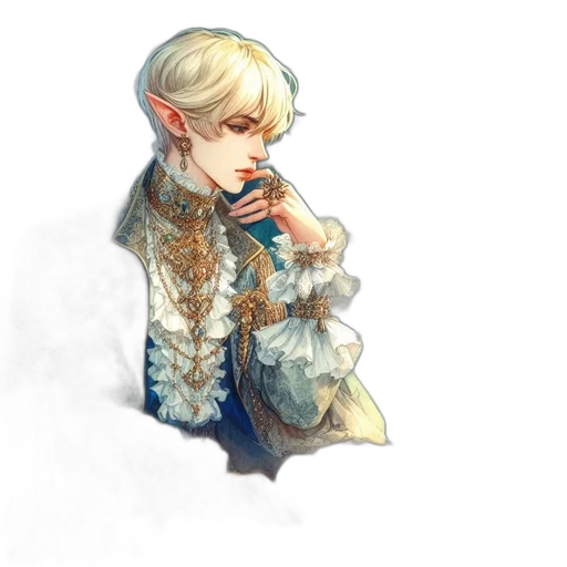 jacket, staff, watercolor, fantasy art transparent PNG cut-out