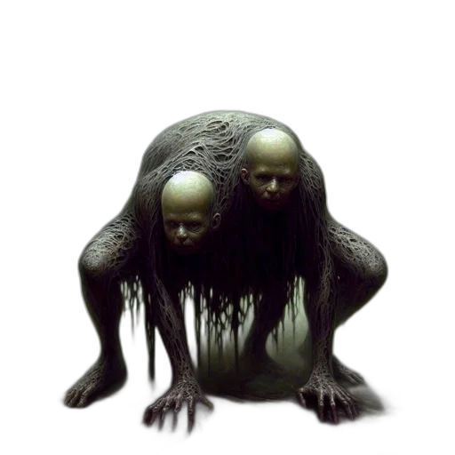 creature, mask, hair, face transparent PNG cut-out