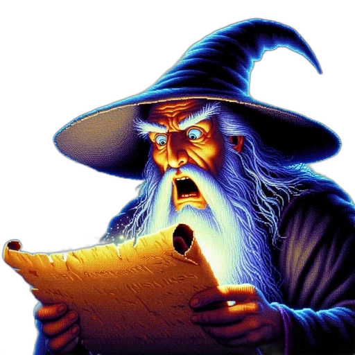 staff, hat, face, creature transparent PNG cut-out