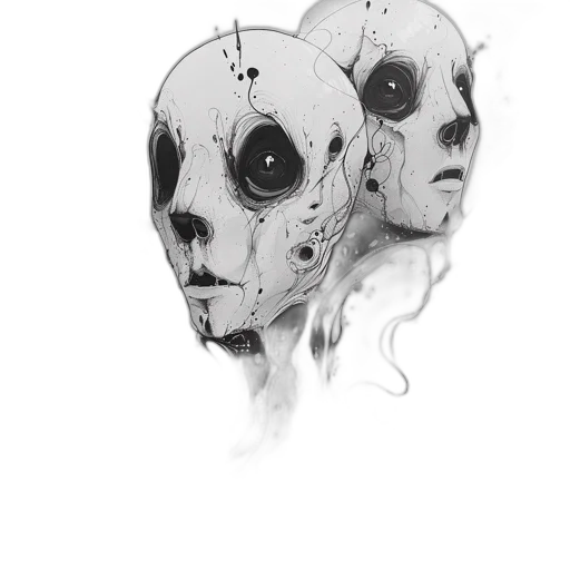 mask, face, robot, creature transparent PNG cut-out