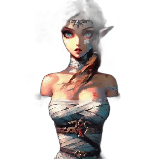 dress, face, staff, mask transparent PNG cut-out