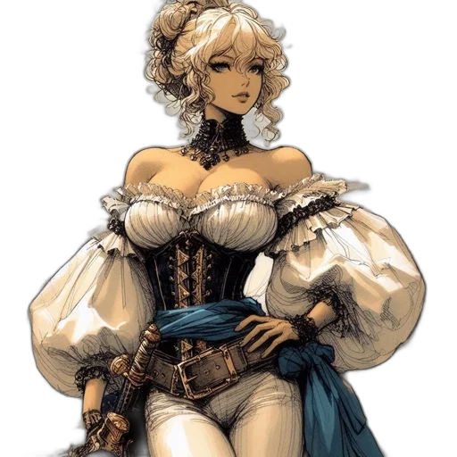 dress, concept art, fantasy art, comic book art transparent PNG cut-out