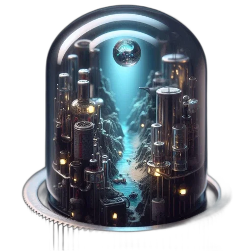 robot, concept art, cyberpunk, fantasy art transparent PNG cut-out