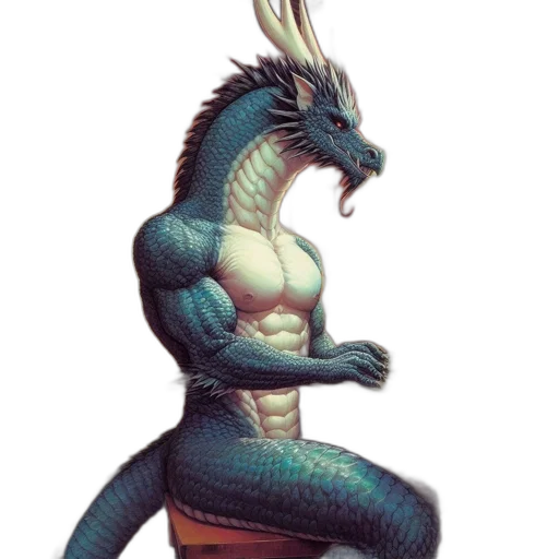 dragon, creature, animal, staff transparent PNG cut-out