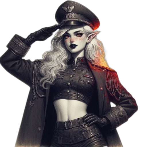 staff, hat, jacket, fantasy art transparent PNG cut-out