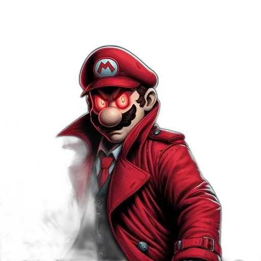 mask, jacket, comic book art, concept art transparent PNG cut-out