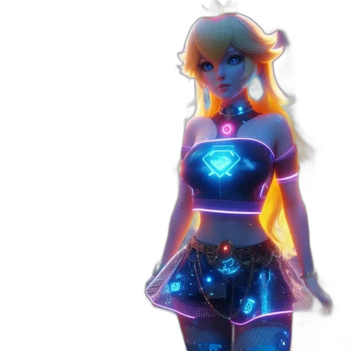 dress, robot, concept art, 3d render transparent PNG cut-out