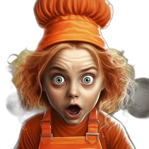 face, hair, staff, hat transparent PNG cut-out