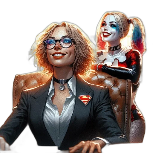 comic book art, concept art, fantasy art, two transparent PNG cut-out