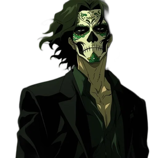 mask, face, jacket, comic book art transparent PNG cut-out
