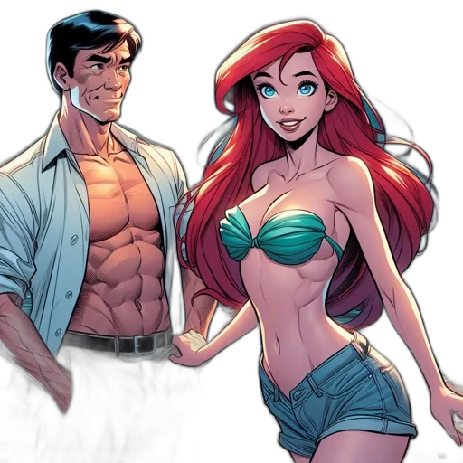 comic book art, concept art, cartoon, fantasy art transparent PNG cut-out