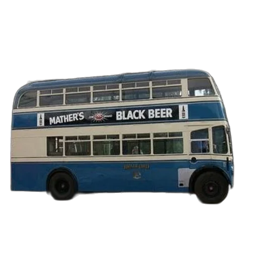 3d render, vintage, double-decker, bus transparent PNG cut-out