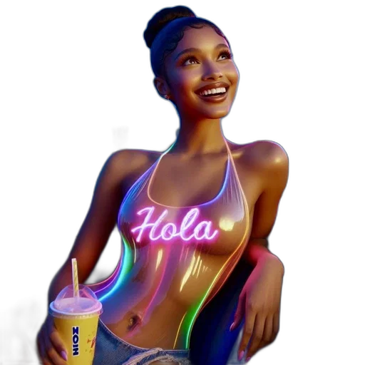 dress, bottle, jacket, vaporwave transparent PNG cut-out