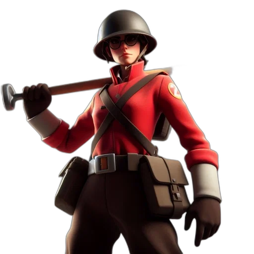 staff, weapon, jacket, hat transparent PNG cut-out