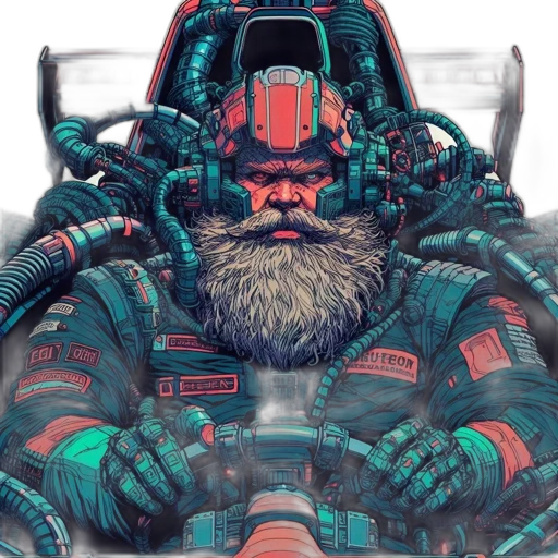 face, robot, creature, cyberpunk transparent PNG cut-out