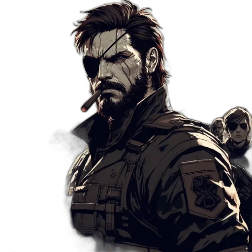 face, concept art, comic book art, pixel art transparent PNG cut-out