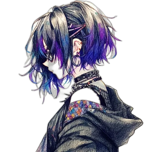 jacket, mask, dress, hair transparent PNG cut-out