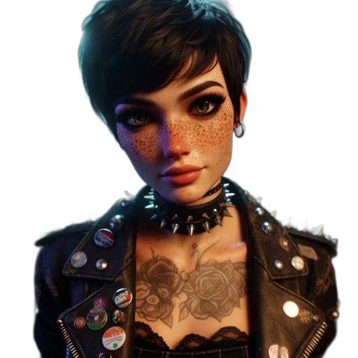 jacket, face, jewelry, dress transparent PNG cut-out