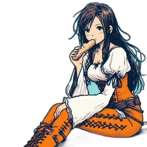 dress, shoes, anime, concept art transparent PNG cut-out