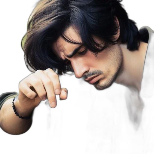 hair, face, photorealistic, fantasy art transparent PNG cut-out