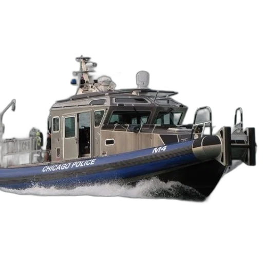 chicago, police, boat, speeding transparent PNG cut-out