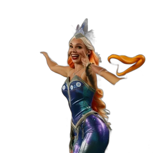 dress, creature, staff, animal transparent PNG cut-out