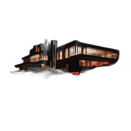 building, furniture, 3d render, concept art transparent PNG cut-out