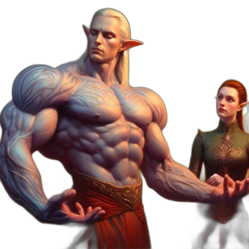 concept art, fantasy art, comic book art, 3d render transparent PNG cut-out