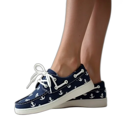 shoes, blue, woman, boat transparent PNG cut-out