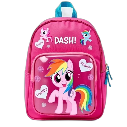 3d render, pink, little, pony transparent PNG cut-out