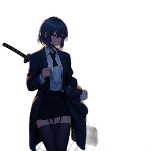 weapon, staff, sword, jacket transparent PNG cut-out