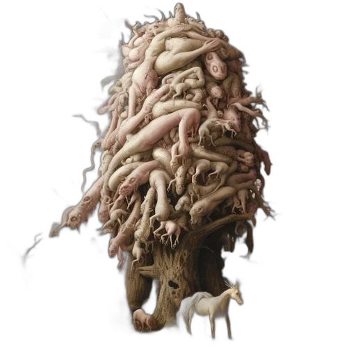 creature, hair, mask, face transparent PNG cut-out